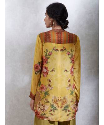Full Sleeve Band Collar Printed Kurta 5