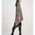 Twisted Neck 3/4 Sleeve Printed Asymmetrical Kurti