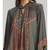 Twisted Neck 3/4 Sleeve Printed Asymmetrical Kurti