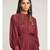 Round Neck Full Sleeve Long Solid Dress With Self Tie