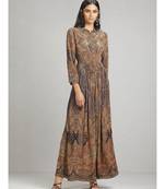 Shirt Collar 3/4 Sleeve Long Printed Kurta