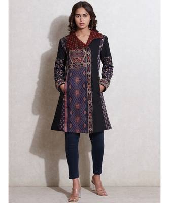 Midnight Blue Quilted Coat 1
