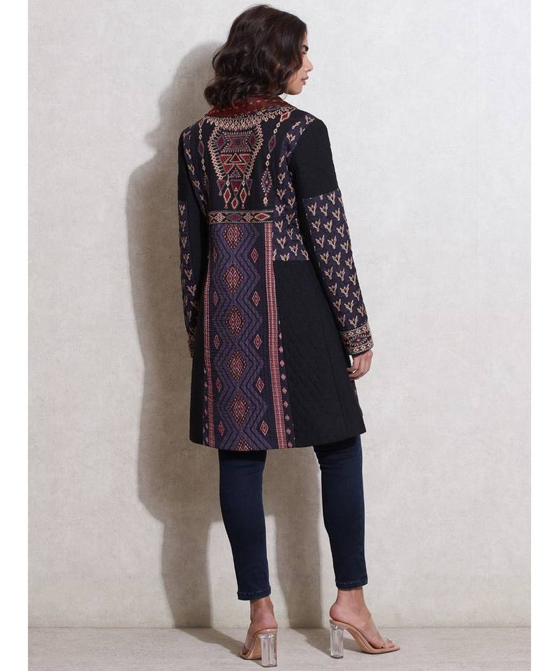 Midnight Blue Quilted Coat