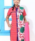 Chinese collar Kurti style Churidar suit