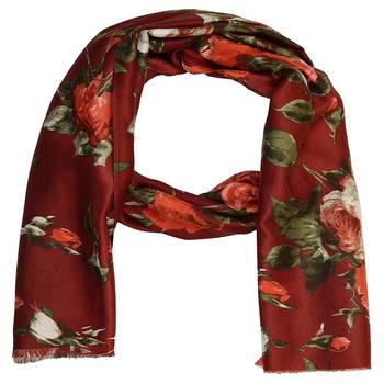 Stole for Women - Cotton Printed Women's Stole - Maroon 1