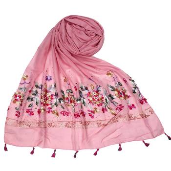 Stole for Women Choice - Premium Diamond Ari 100 % Cotton Women's Stole - Pink 1