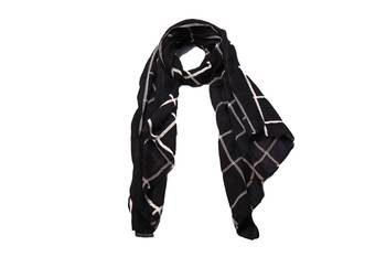 Best Seller - Designer Grid Hijab - Fabric 100 % Pure Cotton Hijab - Black 1