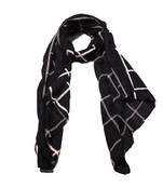Best Seller - Designer Grid Hijab - Fabric 100 % Pure Cotton Hijab - Black