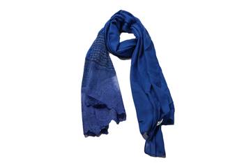 Stole For Women - Rich Cotton - Designer Diamond Work Hijab - Blue 1