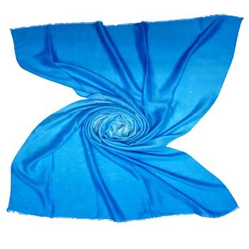 Stole For Women - Party Wear Double Shaded Premium Glitter Stole - Blue 1