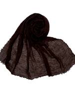 Stole For Women - Plain Premium Cotton Hijab - Brown