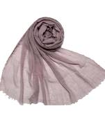Stole For Women - Plain Premium Cotton Hijab - Purple