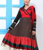 Black, Red , Blue and White Angrakha Suit