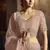 Peach embroidered net Semi Stitched bridal lehenga