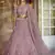 Pink dori embroidered net Semi Stitched bridal lehenga