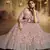 Pink embroidered net Semi Stitched bridal lehenga