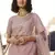 Baby-pink thread embroidery organza Semi Stitched bridal lehenga