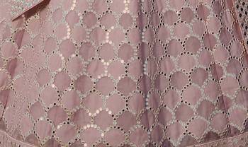 Baby Pink thread embroidered organza Semi Stitched Bridal Lehenga 4