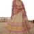 Beige thread embroidery organza Semi Stitched bridal lehenga