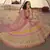 Beige thread embroidery organza Semi Stitched bridal lehenga