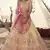 Off-white thread embroidered organza Semi Stitched bridal lehenga