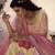 Off white thread embroidered organza Semi Stitched Bridal Lehenga