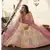 Off-white thread embroidered organza Semi Stitched bridal lehenga