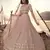 Peach thread embroidered organza Semi Stitched bridal lehenga
