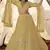 Yellow thread embroidered organza Semi Stitched bridal lehenga