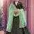 Glamorous Black Fur Imported Fabric and Lime-Green Color Sequin Embroidered Lehenga choli with dupatta