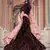 Black sequins embroidered Fur imported Semi Stitched bridal lehenga