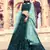 Black sequins embroidered Fur imported Semi Stitched bridal lehenga