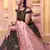 Black sequins embroidered Fur imported Semi Stitched bridal lehenga