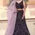 Black Sequins embroidered Fur imported Semi Stitched bridal lehenga