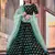 Black sequins embroidered Fur imported Semi Stitched bridal lehenga