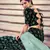 Black sequins embroidered Fur imported Semi Stitched bridal lehenga