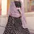 Black-pink sequins embroidered silk Semi Stitched bridal lehenga