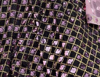 Enchanting Black Fur Imported Fabric and Purple Color Sequin Embroidered Designer Lehenga 4
