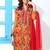 Carrot Orange Faux Georgette Embroidery Suit 