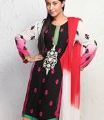 Enchanting Black Hand embroidered suit