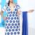White and Blue Croatia lace and Embroidery Suit
