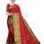 Red Cotton Silk Saree With Golden Border With Blouse
