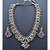 Temple Oxide Silver Clustered Pearl Necklace Set