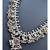 Temple Oxide Silver Clustered Pearl Necklace Set