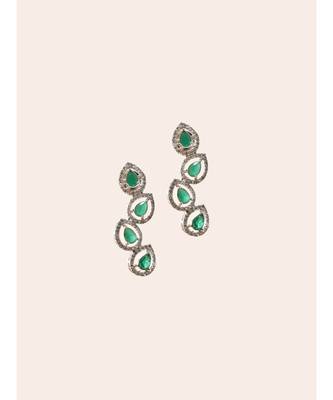 Gorgeous Necklace Set in Green :: White CZ St1s 3