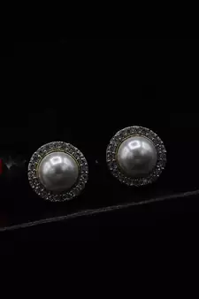 Silver Alloy Earrings