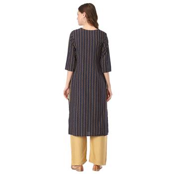 Blue printed rayon kurtas-and-kurtis 2