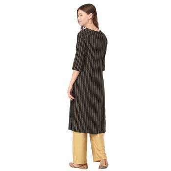 Black printed rayon kurtas-and-kurtis 2