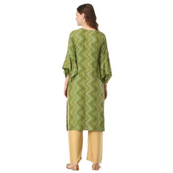 Green printed rayon kurtas-and-kurtis 2