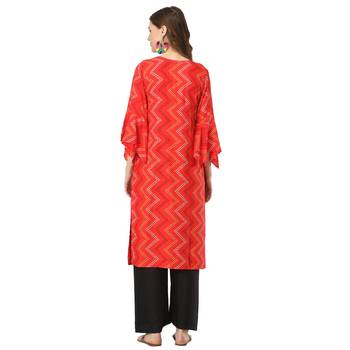 Red printed rayon kurtas-and-kurtis 2